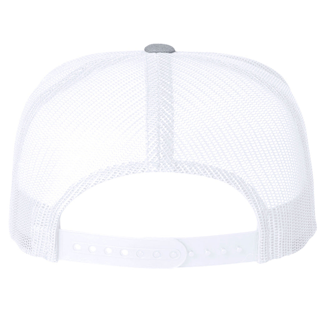 Heather Grey/ White - 6606 - BACK